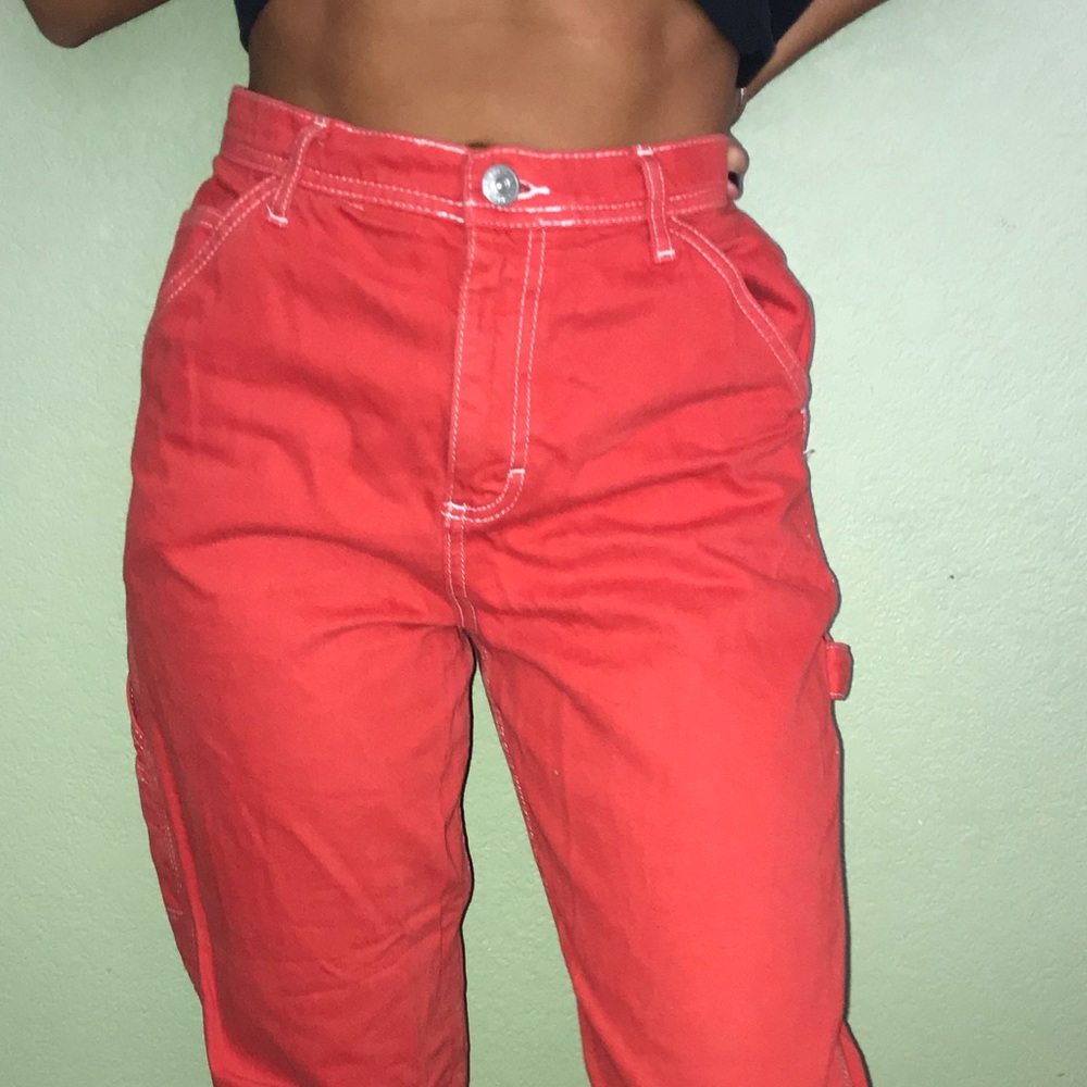 UO red/orange carpenter pants!
